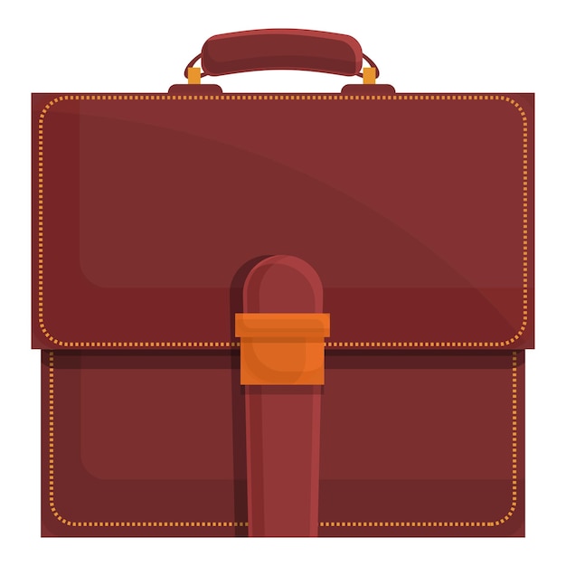 Icono de maletín de oficina Caricatura de icono de vector de maletín de oficina para diseño web aislado sobre fondo blanco