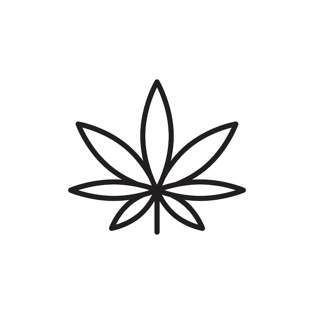 Icono de maleza Contorno delgado y sencillo