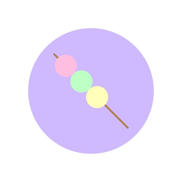 Icono de malvavisco Comida dulce Ilustración vectorial