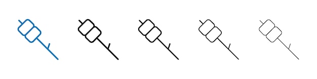 Icono de malvavisco Logotipo vectorial de esquema para la aplicación web