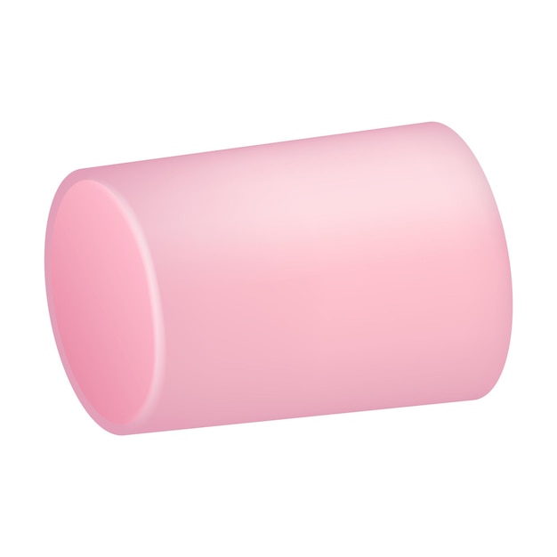 Icono de malvavisco rosa Ilustración realista del ícono vectorial de malvavesco rosa para el diseño web aislado sobre un fondo blanco