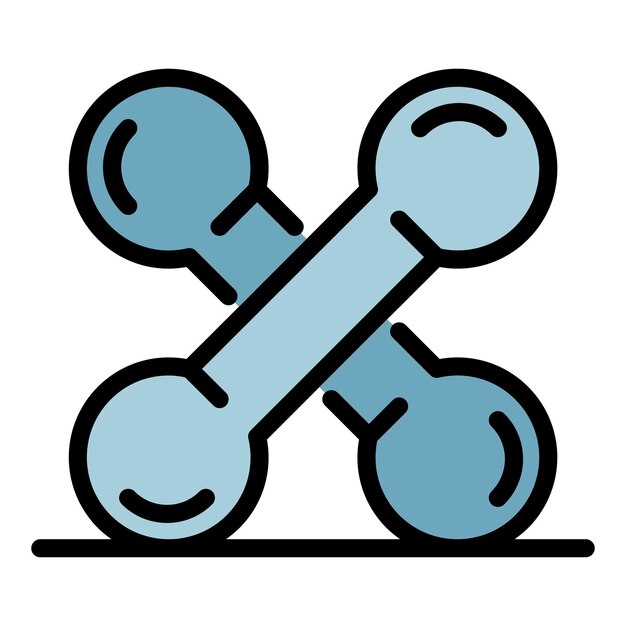 El icono de la mancha cruzada es el contorno del icono del vector de la manca cruzada. El color es plano y aislado.