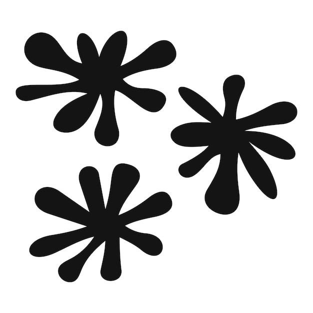 Icono de mancha de paintball en estilo simple en una ilustración vectorial de fondo blanco