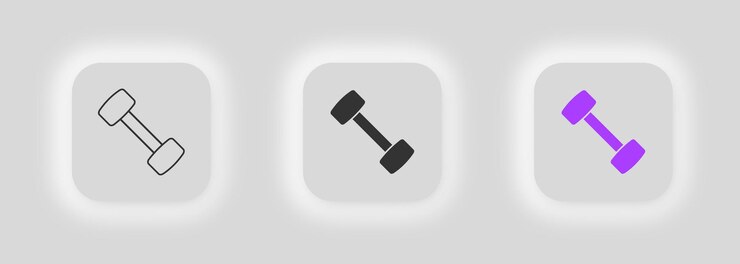 Vector icono de mancuerna de fitness deporte herramienta ilustración símbolo atlético peso vector