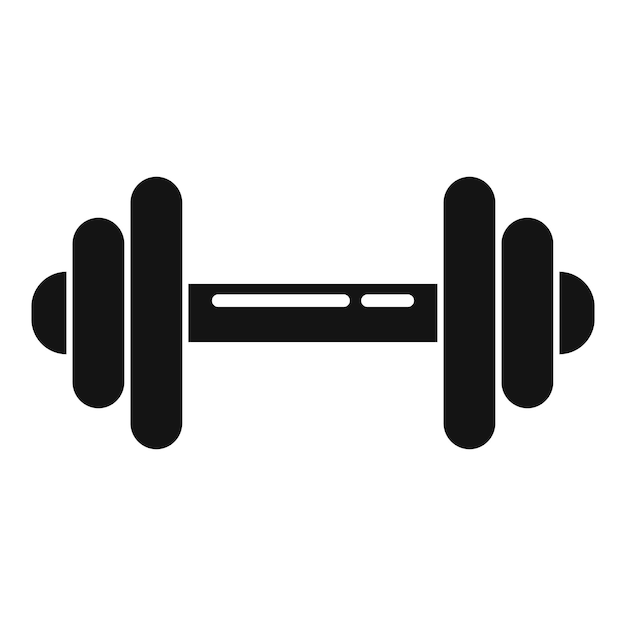 Icono de mancuerna de gimnasio Ilustración simple del icono de vector de mancuerna de gimnasio para diseño web aislado sobre fondo blanco