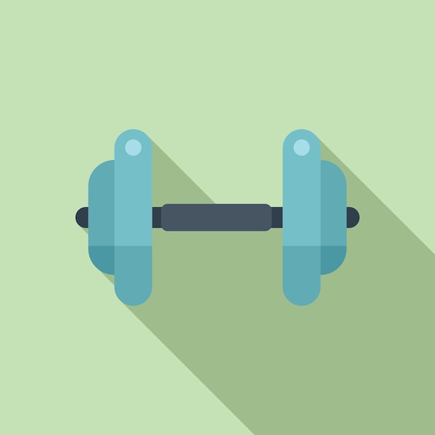 Icono de mancuerna de gimnasio vector plano Deporte físico Salud activa