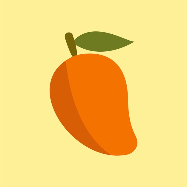 El icono de mango brillante es perfecto para las etiquetas de jugos, bocadillos orgánicos y imágenes de marketing frutales