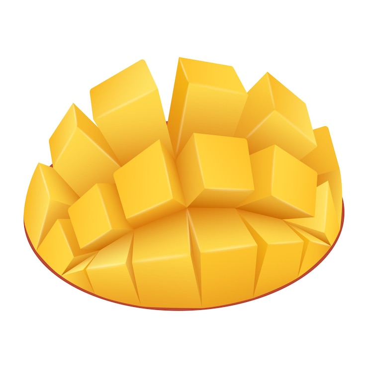 Vector icono de mango cortado ilustración realista del icono de vector de mango cortado para diseño web