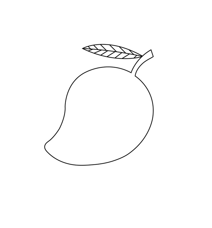 Icono del mango en el estilo de la línea Icono aislado en el diseño de ilustración vectorial del icono del mango blanco