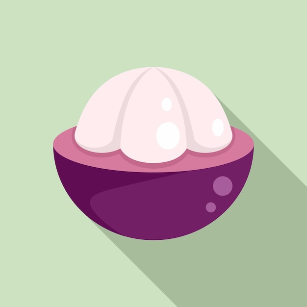 Icono de mangostán Ilustración plana del icono de vector de mangostán para diseño web