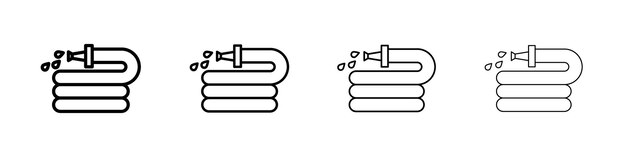 icono de manguera de jardín logotipo lineal aislado