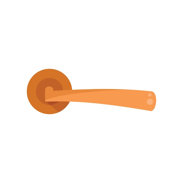 Icono de manija de puerta moderna vector plano Perilla de bloqueo Interior de hierro aislado