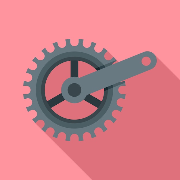 Icono de manivela de bicicleta Ilustración plana del icono vectorial de manivelas de bicicleta para el diseño web