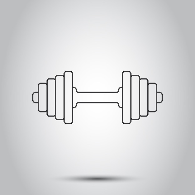 Ícono de manivela en estilo plano Ilustración vectorial de herramientas de gimnasio de entrenamiento en un fondo aislado Equipo de fitness de barbell signo concepto de negocio