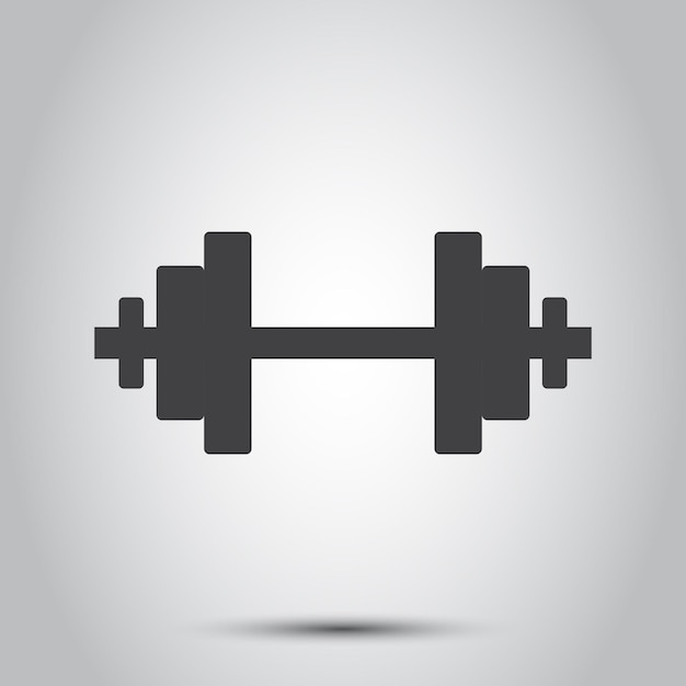 Icono de manivela en estilo plano Ilustración vectorial de herramientas de gimnasio de entrenamiento en un fondo aislado Equipo de fitness de barbell signo concepto de negocio