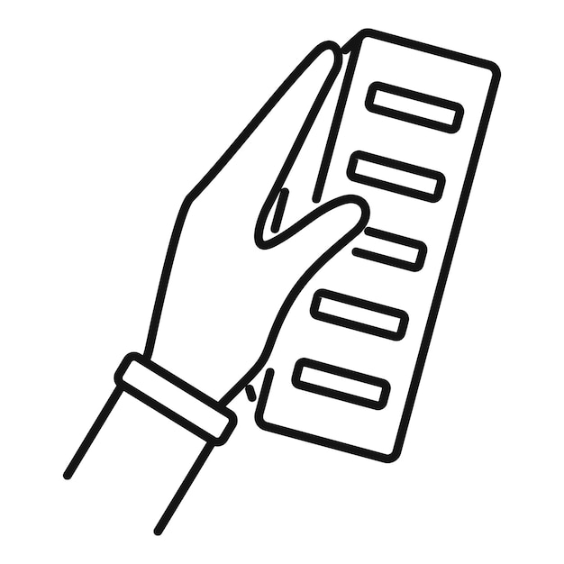 Icono de mano de ladrillo Icono de vector de mano de ladrillo de contorno para diseño web aislado sobre fondo blanco