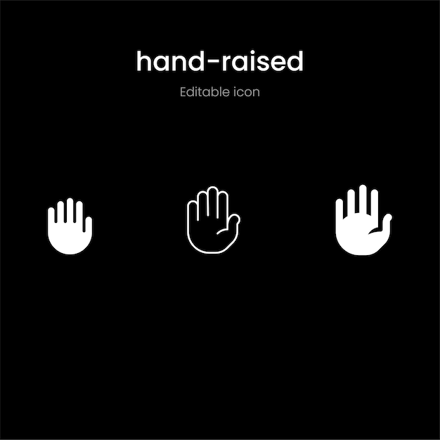 Icono de la mano levantada