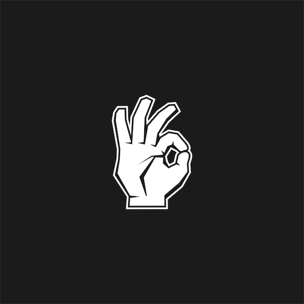Icono Mano OK Diseño Vector