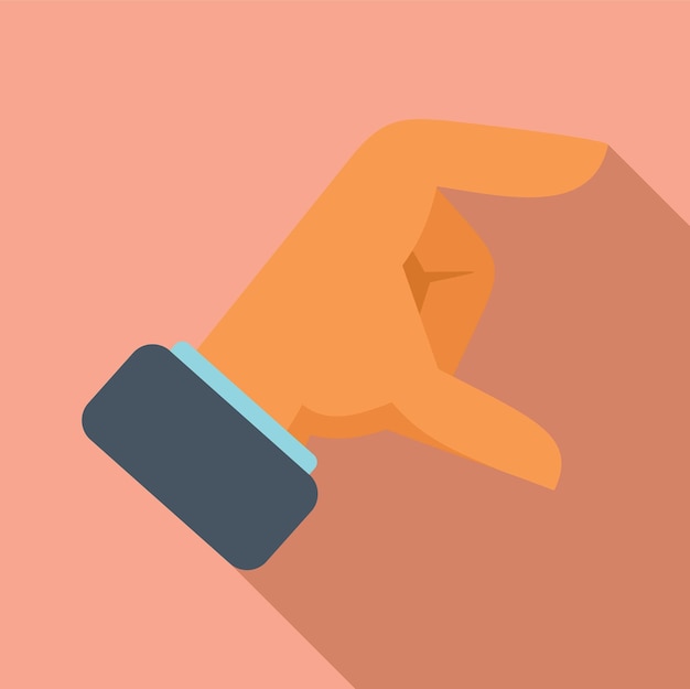 Icono de mano pequeña vector plano Mantenga el dedo Puño de punto
