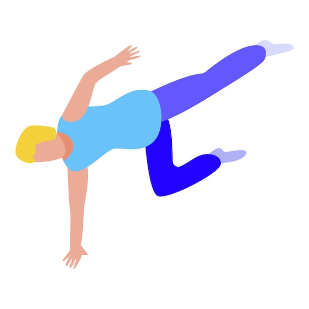 Icono de una mano de Pilates Isométrico de un icono de vector de una mano de Pilates para diseño web aislado sobre fondo blanco