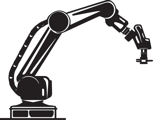 Icono de mano de precisión de RoboCraft Diseño del logotipo del brazo robótico industrial de robótica de precisión