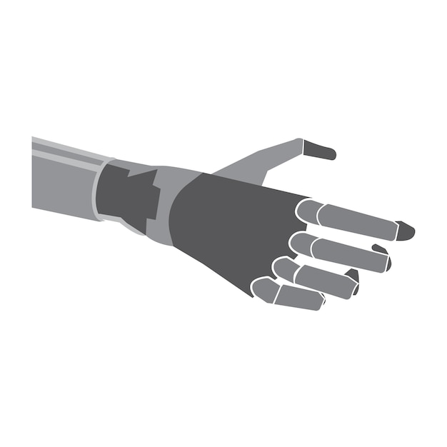 Vector icono de mano de robot