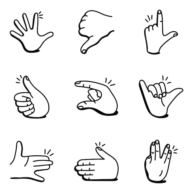 icono de mano