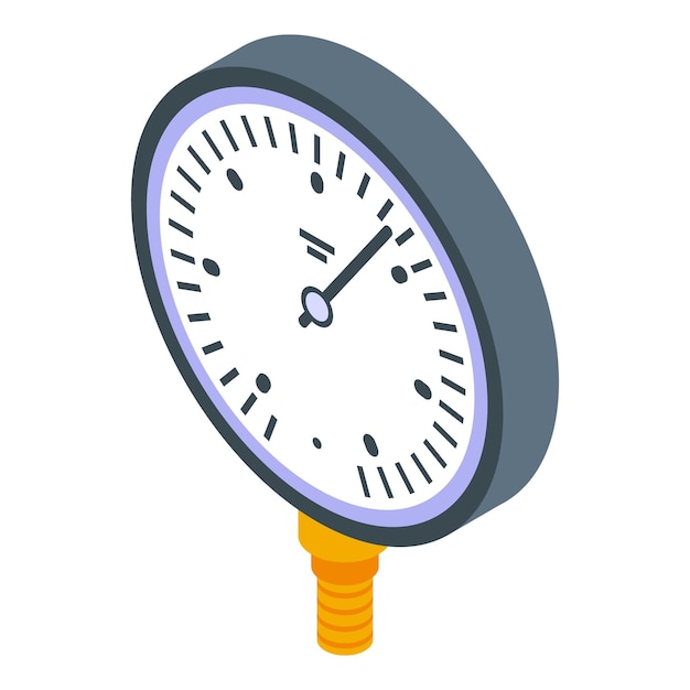 Icono de manómetro alto Isométrico de icono de vector de manómetro alto para diseño web aislado sobre fondo blanco