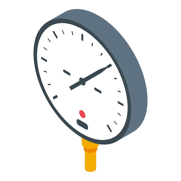 Icono de manómetro de coche Isométrico de icono de vector de manómetro de coche para diseño web aislado sobre fondo blanco