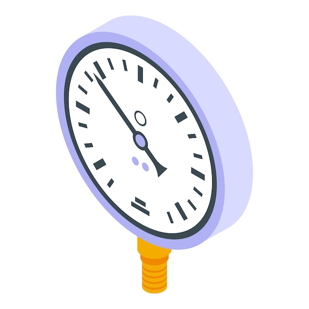 Icono de manómetro de gas Isométrico del icono de vector de manómetro de gas para diseño web aislado sobre fondo blanco