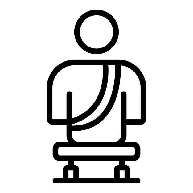 Icono de manos y piernas amputadas Contorno de manos y piernas amputadas icono vectoriales para diseño web aislado sobre fondo blanco