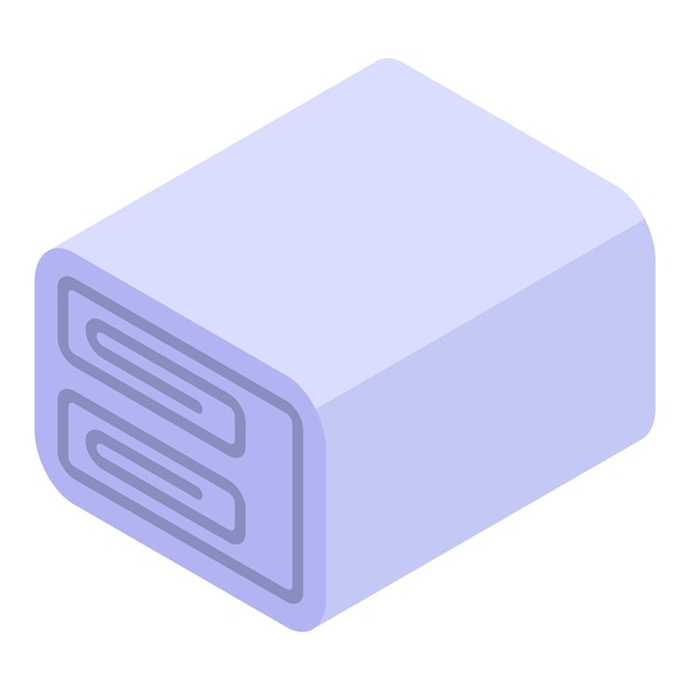 Icono de manta de tela Isométrica de icono de vector de manta de tela para diseño web aislado sobre fondo blanco