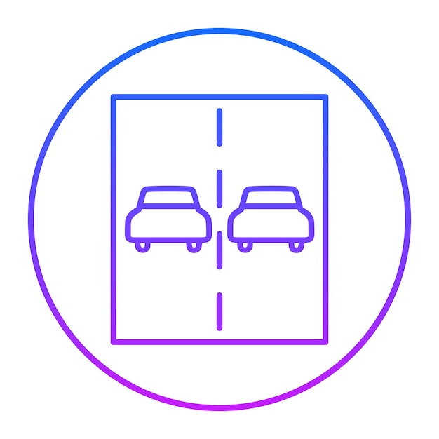 Icono de mantener en el carril