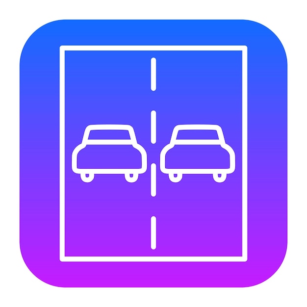 Icono de mantener en el carril