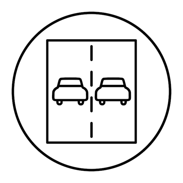 Icono de mantener en el carril