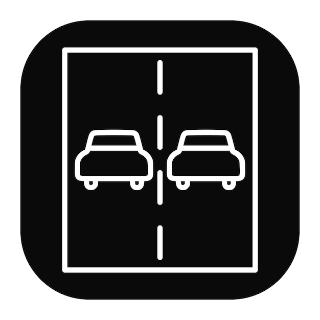 Icono de mantener en el carril
