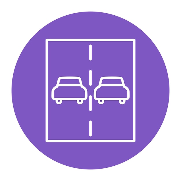 Icono de mantener en el carril
