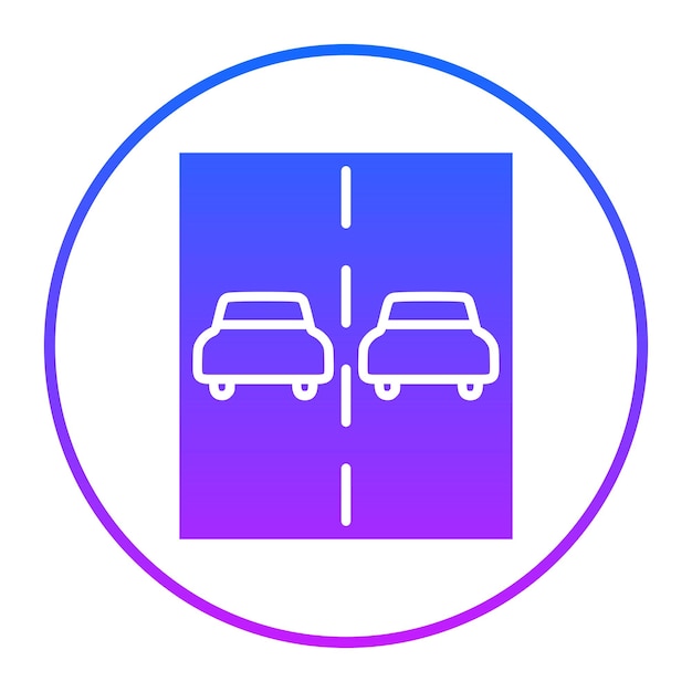 Icono de mantener en el carril