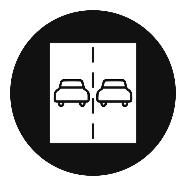 Icono de mantener en el carril