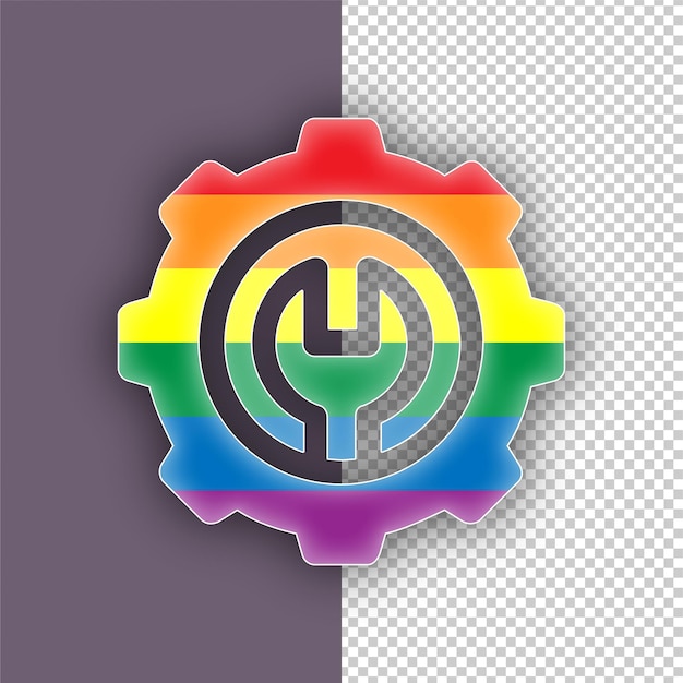 Icono de mantenimiento del orgullo LGBTQ con fondo editable