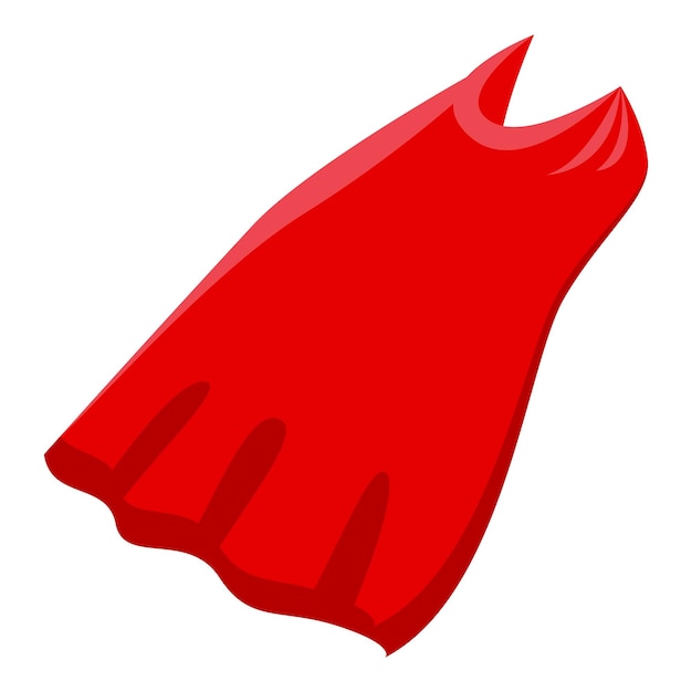 Icono de manto largo rojo vector isométrico capa vape bata de tela