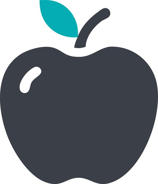icono de manzana aislado fondo blanco