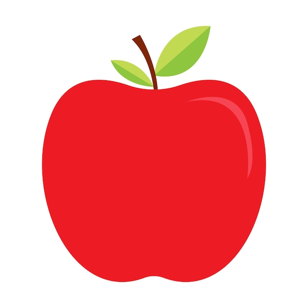 El icono de la manzana roja entera
