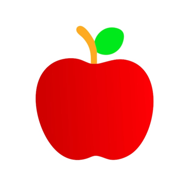 el icono de la manzana roja