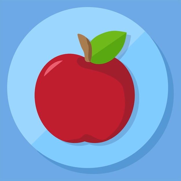 Vector icono de manzana vectorial