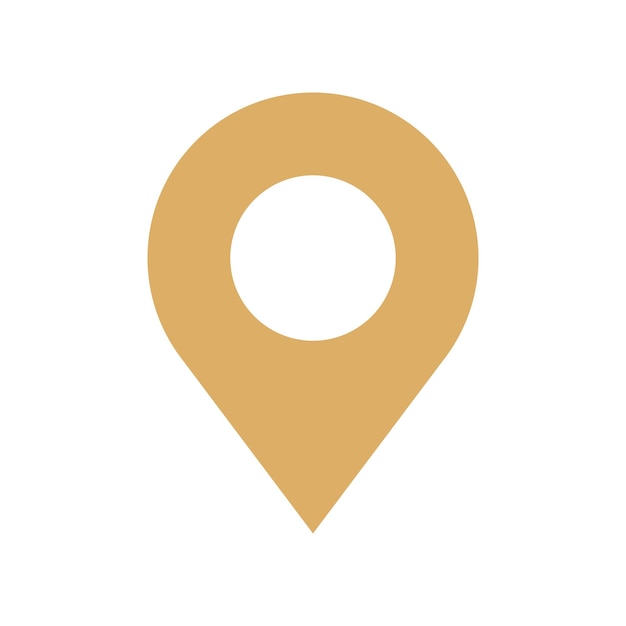 icono de mapa de alfiler aislado en ilustración vectorial de fondo blanco