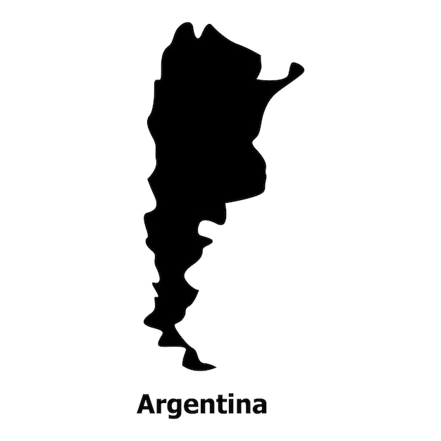Icono de mapa de Argentina Ilustración simple del icono de vector de mapa de Argentina para web