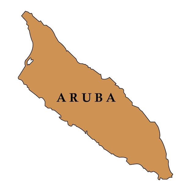 El icono del mapa de Aruba.