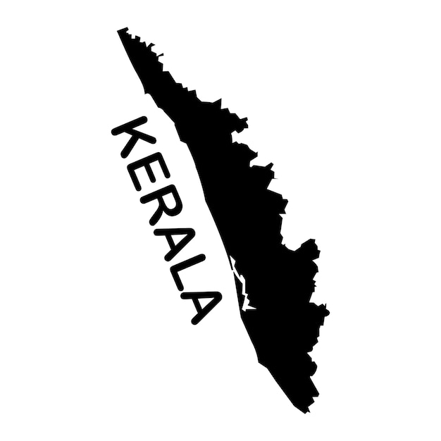 Icono de mapa de estado de INDIA o KERALA