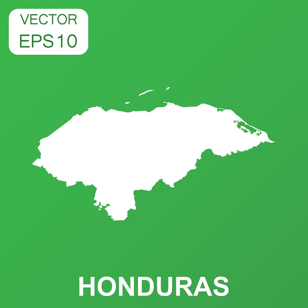 Icono del mapa de Honduras Concepto de negocio Pictograma de Honduras Ilustración vectorial en fondo verde